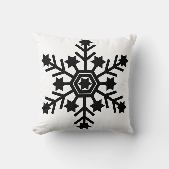 Almofada Natal Elegante e Na moda Floco de Neve (Frente)