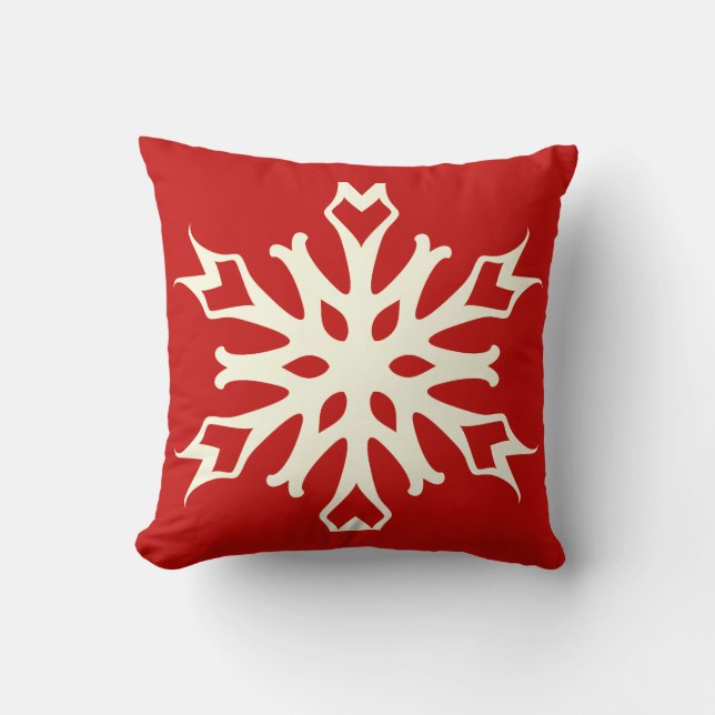 Almofada Natal Elegante e Na moda Floco de Neve (Frente)