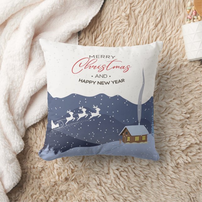 Almofada Natal | FELIZ ANO NOVO | Oferta de Papais noeis (Cobertor)