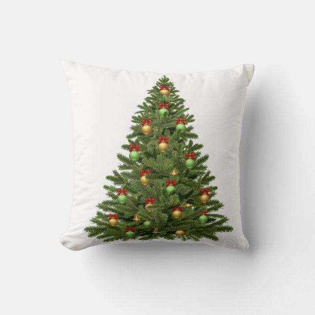 Almofada Natal Férias de Árvore Natal Bauble (Frente)