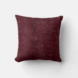 Almofada Natal Floral Burgundy Vermelho Intenso