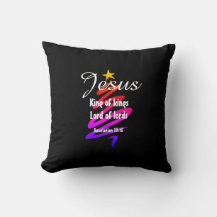 Almofada Natal JESUS LORD OF LORDS Personalizado NEGRO