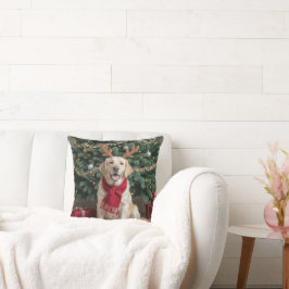 Almofada Natal Labrador Retriever Com Antlers
