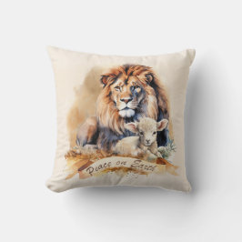 Almofada Natal Leão e Cordeiro