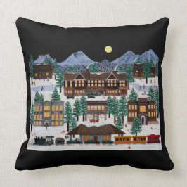 Almofada "Natal na curvatura histórica, Oregon "