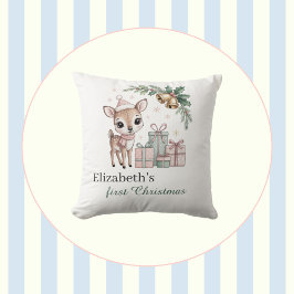 Almofada Natal Personalizado Rena de Natal para Bebê