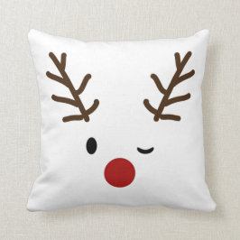 Almofada Natal pisc bonito da rena de Rudolf decorativo