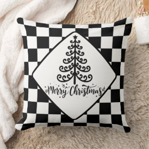 Almofada Natal Preto E Branco