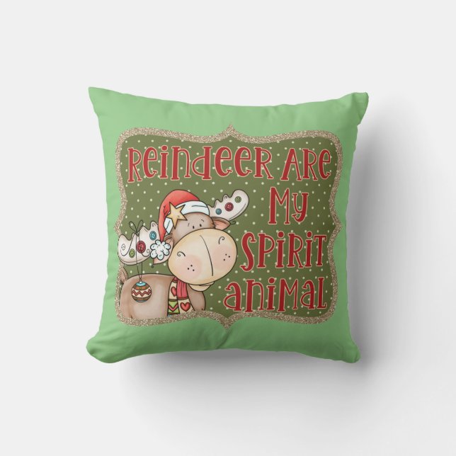 Almofada Natal Reindeer Home Decor (Frente)