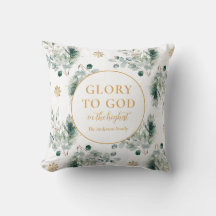 Natal Religioso com Folhagem de Inverno Moderna