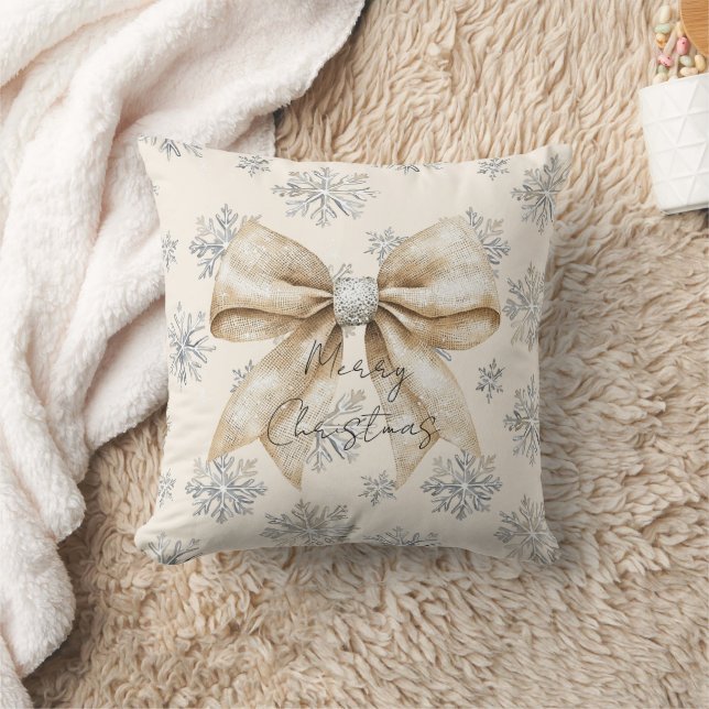 Almofada Natal Rustic Glitzy Cream (Cobertor)