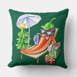 Almofada Natal Verde Quadrado Banho do Sol
