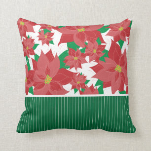 Almofada Natal vermelho da poinsétia
