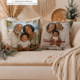 Almofada Natimorto Primeiro Natal como Avós 2 Fotos