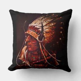 Almofada Native American "El Reno Chief" Throw Pillow