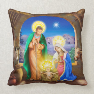 Almofada natividade do travesseiro do cristo
