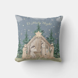 Almofada Natividade natalícia de aquarela