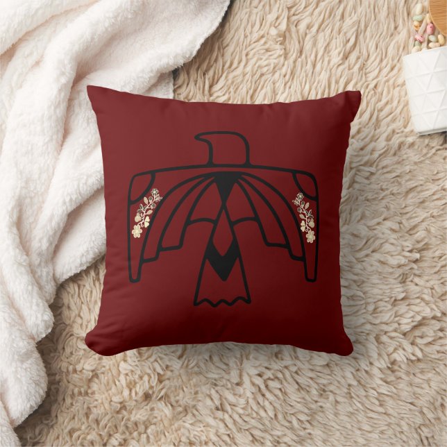 Almofada Nativo Americano Anishinaabe Eagle Deep Red (Cobertor)