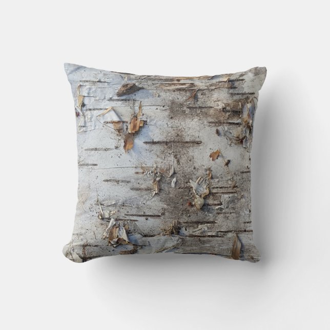 Almofada Nature Rustic Country Birch Latido Foto de Nascime (Frente)