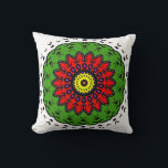 Almofada Nature Spirit Zen<br><div class="desc">Transform your living space with the Nature Spirit Zen mandala pillow. Featuring a striking organic pattern in lush green and vibrant red,  this professional design adds a bold yet harmonious touch of modern art to any sofa or bed."</div>
