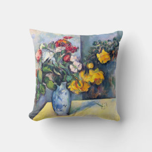 Almofada Natureza Morta Flores em um Vaso Por Paul Cezanne