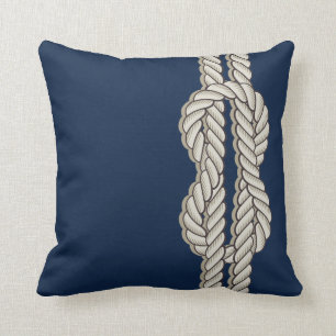 Almofada Náutica Azul com Corda do Navio