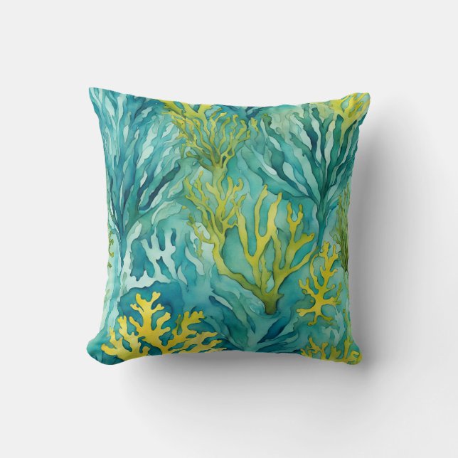Almofada Náutica de Coral-alga-alga-do-mar (Frente)