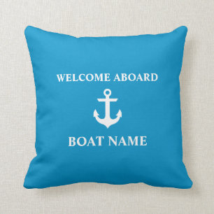 Almofada Náutico: Boat Name Malibu Blue