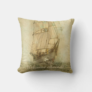 Almofada Navio Clássico Náutico (Neutro)