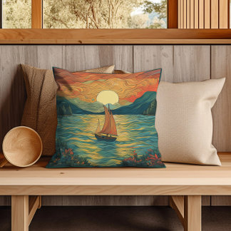 Almofada Navio De Navegação No Lago