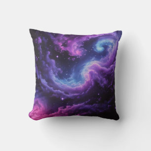 Almofada Nebulosa de Galáxia Cósmica Arte Espacial Abstrato
