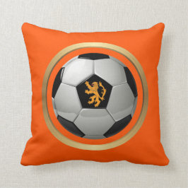 Almofada Neerlandês Soccer Ball, Leão Holandês Laranja
