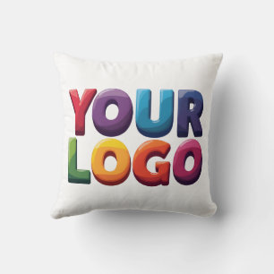 Almofada Negócio Simples de Logotipo e Texto Personalizado