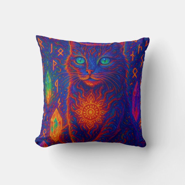 Almofada Neon Cat Sagrado (Frente)
