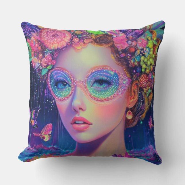 Almofada Neon Garden Goddese (Frente)