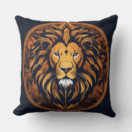 Almofada Neon Geométrico Lion Emblem Tee