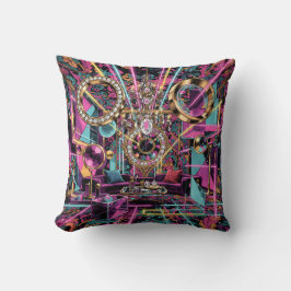 Almofada Neon Psychedelic Luxury Lounge Art