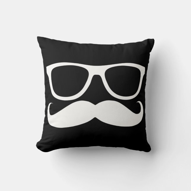 Almofada Nerd de bigode (Frente)
