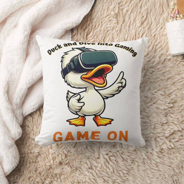 Almofada NERD de Computador Jogador RV Duck (Cobertor)