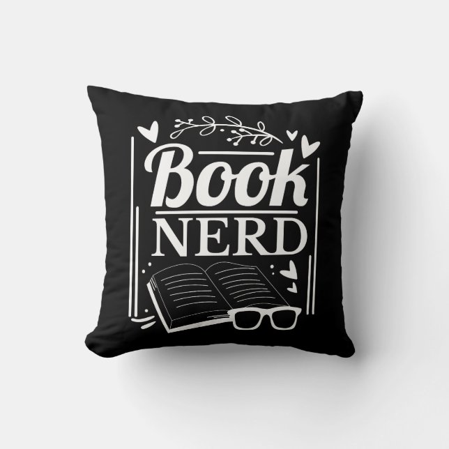 Almofada Nerd Engraçado Cotação de Travesseiro decorativo B (Frente)