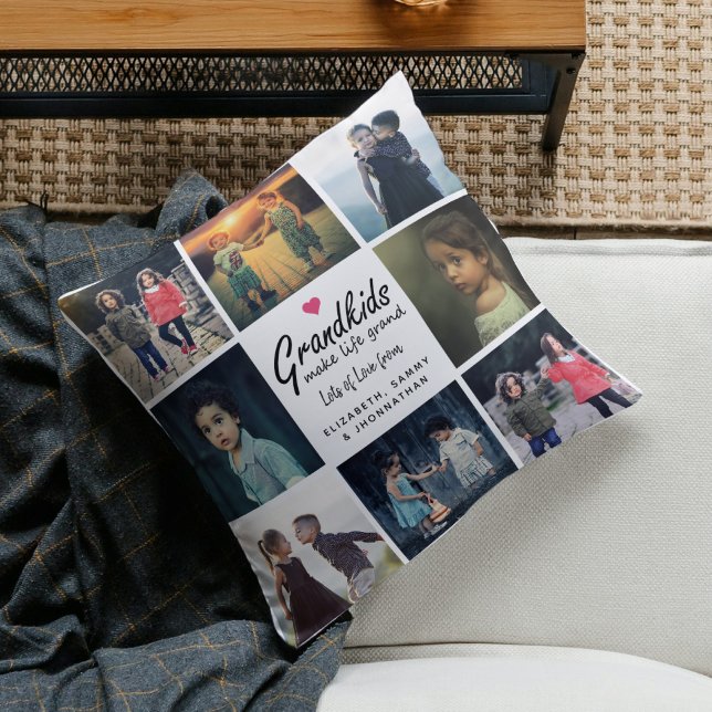 Almofada Netos fazem da vida a grande colagem personalizada (Criador carregado)