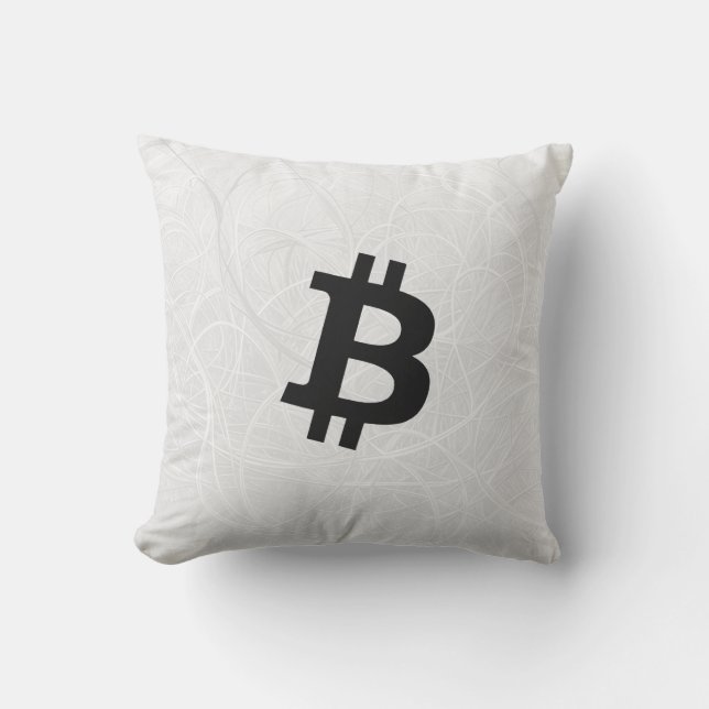Almofada Neurônio Branco Bitcoin (Frente)