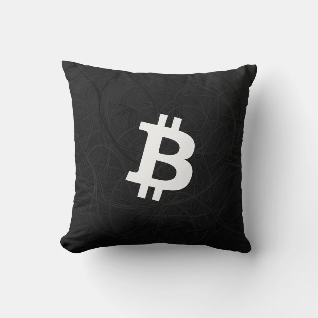 Almofada Neurônio Preto Bitcoin (Frente)