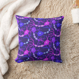 Almofada Neurônios Conectados Neon Roxo