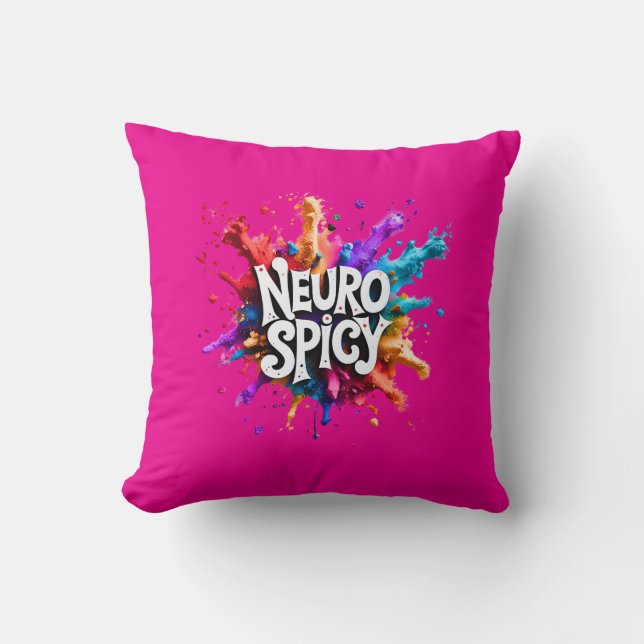 Almofada NEUROSPICY neurodiversidade autismo tdah dislexia (Frente)