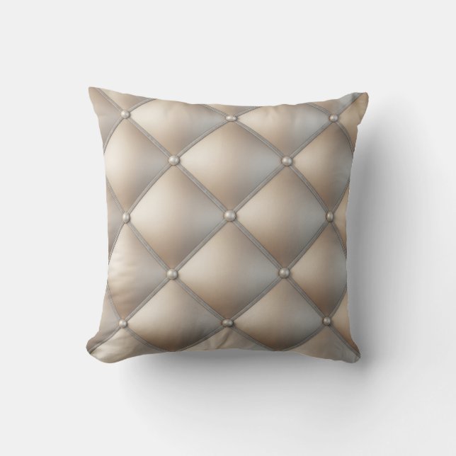 Almofada Neutral 3D Diamond Throw Pillow: AccessorizedPearl (Frente)