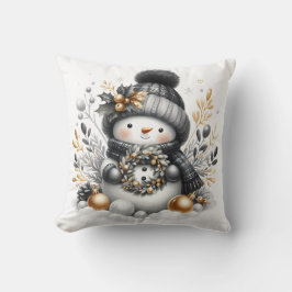 Almofada Neve preta e dourada