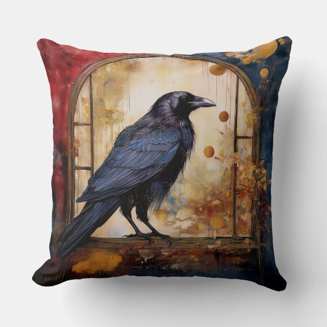 Almofada Nevermore Raven Colagem I (Frente)