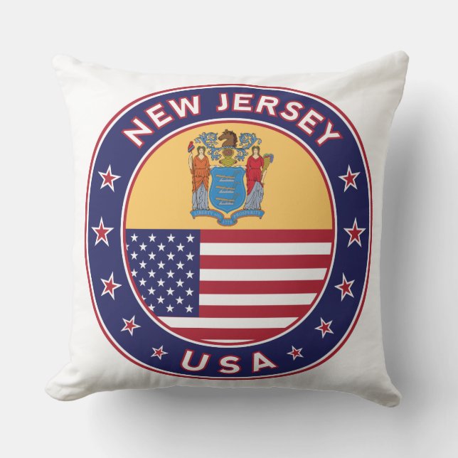 Almofada New Jersey, adesivo de Nova Jersey, capa de telefo (Frente)