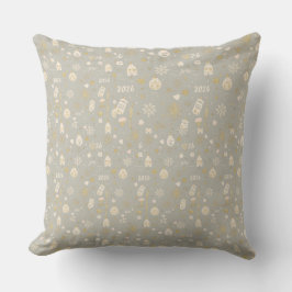 Almofada New Year Family Keepsake Pillow – Gold Hearts